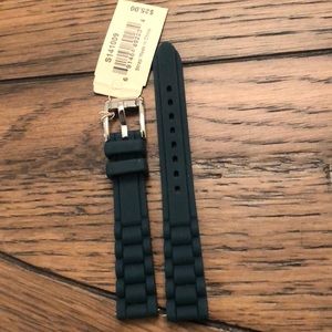 Dark Teal Silicone Fossil Band 14mm